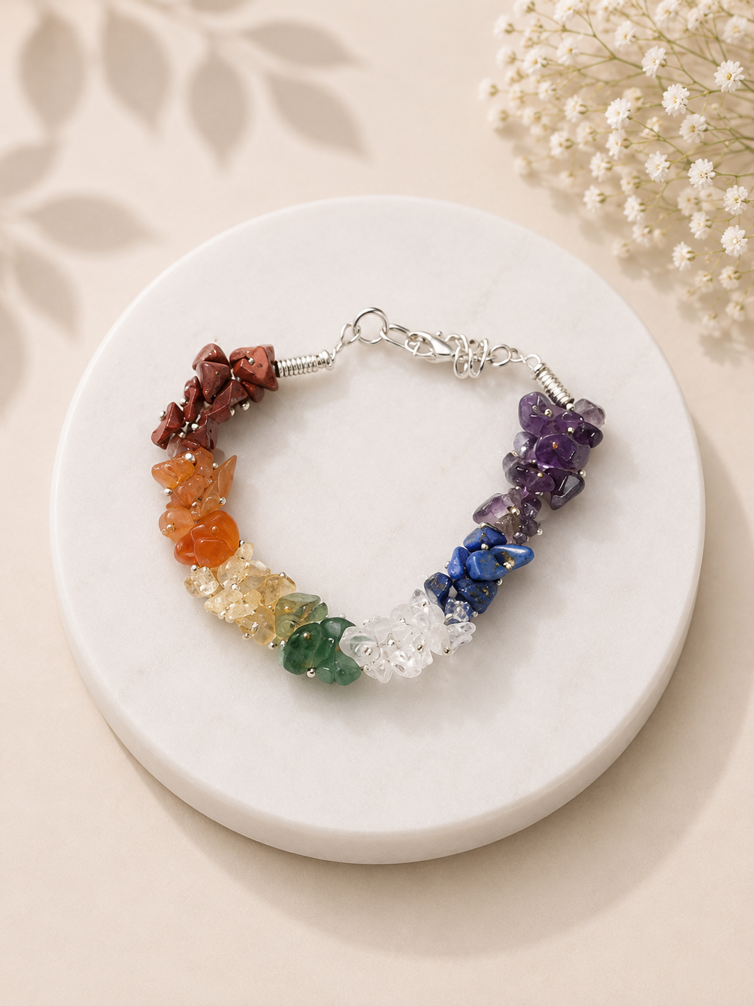 7 Chakra Chip Bracelet